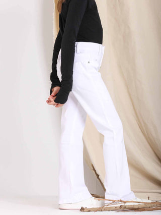Charleston White Casual Gabardine