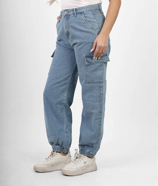 Cargo Light Blue Casual Jeans