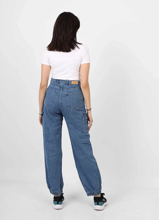 Cargo Mid Blue Casual Jeans