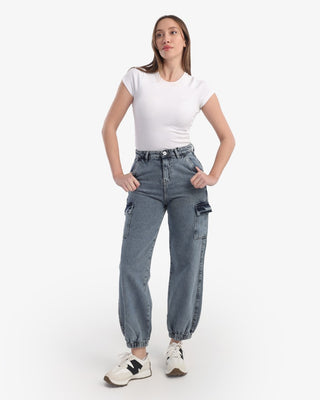 Cargo Grey Casual Jeans