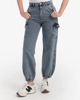 Cargo Grey Casual Jeans