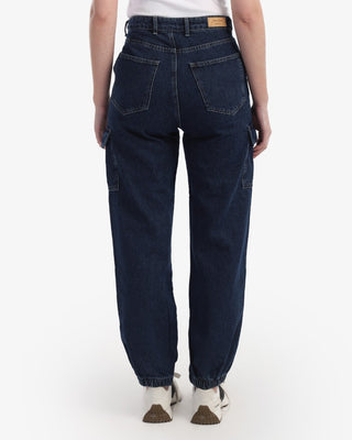 Cargo Dark Blue Casual Jeans