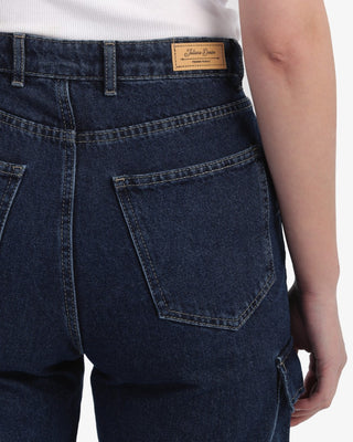 Cargo Dark Blue Casual Jeans