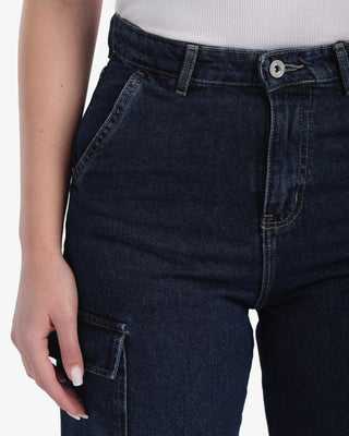 Cargo Dark Blue Casual Jeans