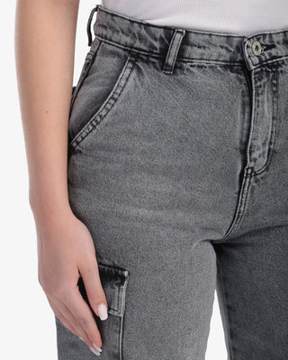 Cargo Fit Grey Casual Jeans