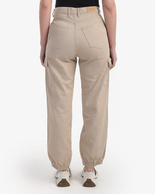 Cargo Beige Casual Gabardine