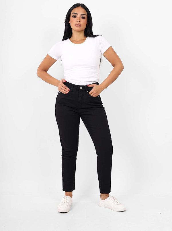 Boyfriend Black Casual Jeans