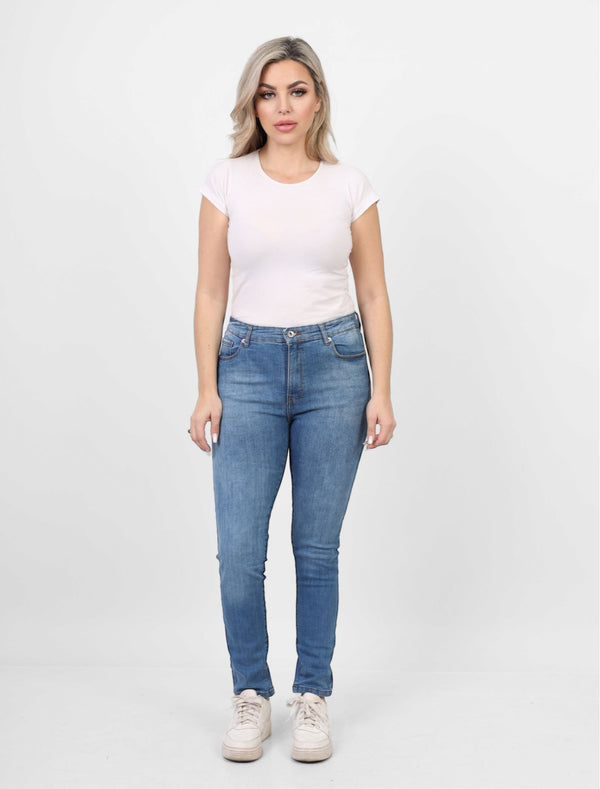 Skinny Big Size Light Blue Casual Jeans