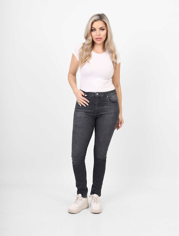 Skinny Big Size Grey Casual Jeans