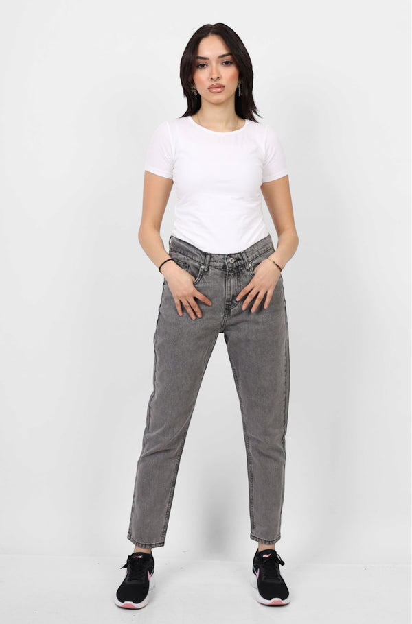 Boyfriend Light Grey Casual Jeans