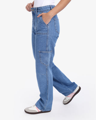 Cargo Fit Blue Casual Jeans