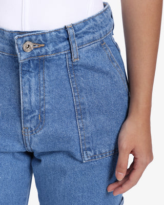 Cargo Fit Blue Casual Jeans