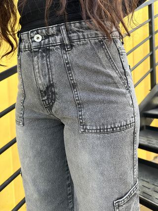 Cargo Storm Grey Casual Jeans