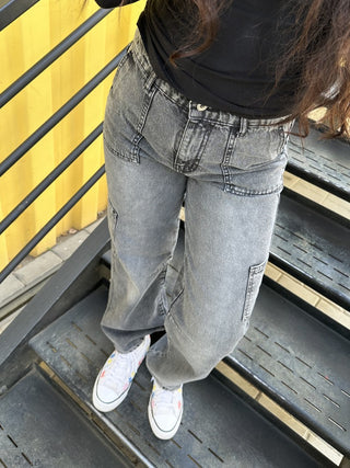 Cargo Storm Grey Casual Jeans