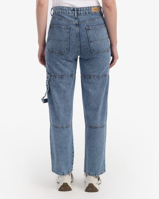 Straight Fit With Back Stripe Light Blue Casual Jeans