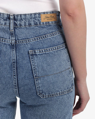 Straight Fit With Back Stripe Light Blue Casual Jeans