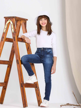 Skinny Dark Blue Casual Jeans