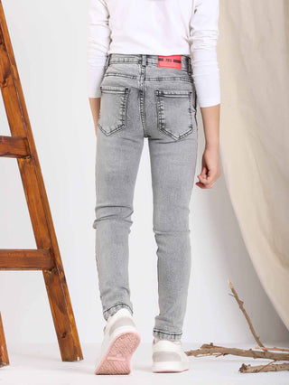 Skinny Light Grey Casual Jeans