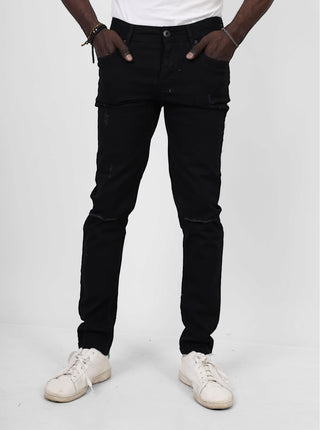Super Skinny Black Cutting Casual Jeans