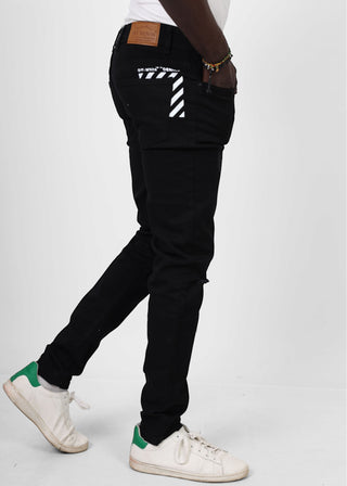 Super Skinny Black Cutting Casual Jeans