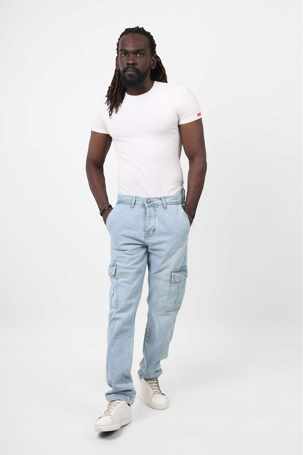 Cargo Light Blue Casual Jeans