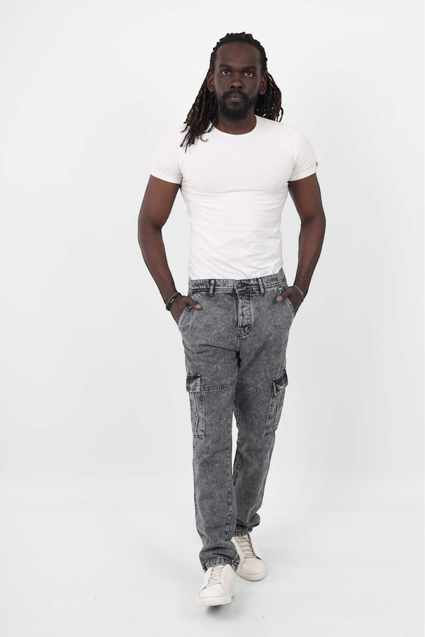 Cargo Grey Casual Jeans