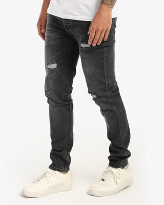 Skinny Grey Cutting Casual Jeans
