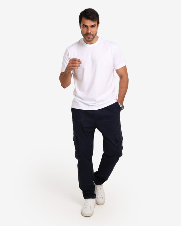 Cargo Fit Navy Casual Gabardine