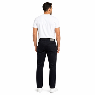 Slim Fit Black Casual Gabardine