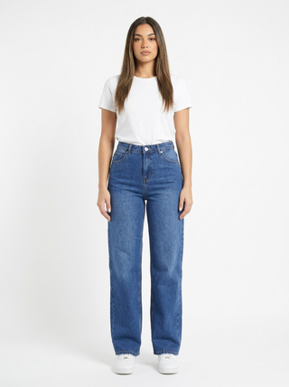 Straight Fit Big Size Blue Casual Jeans