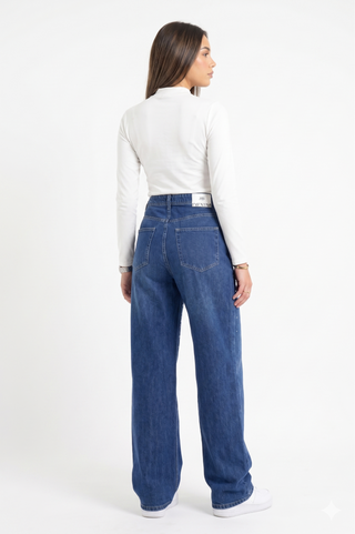 Starlight Wide leg Blue Casual Jeans