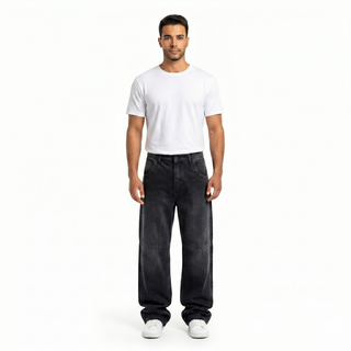 Super Baggy  Dark Grey Casual Jeans