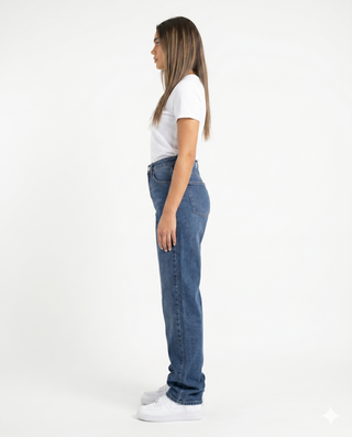 Straight Blue Casual Jeans