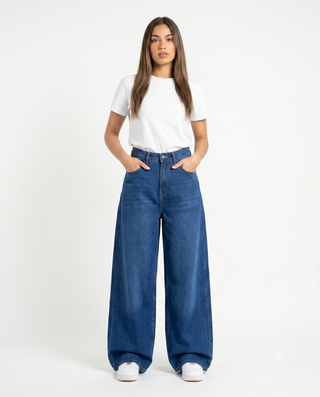 Mega Baggy Dark Blue Casual Jeans