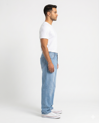 Wide leg Sky Blue  Casual Jeans