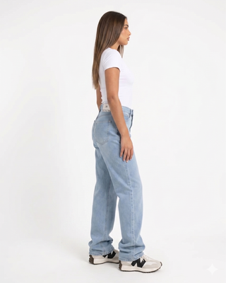 Straight Ice Blue Casual Jeans