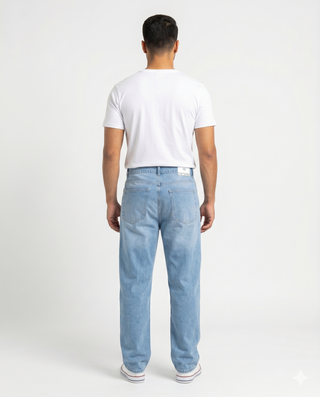 Wide leg Sky Blue  Casual Jeans
