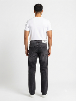 Wide leg Black Casual Jeans