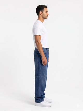 Super Baggy  Baggy Blue Casual Jeans