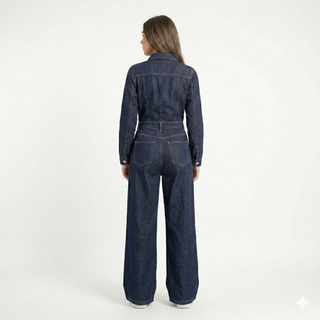Jumpsuit Dark Blue Casual Jeans