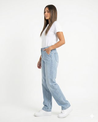 Straight Light Blue Casual Jeans