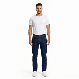 Slim Straight Fit Dark Blue Casual Jeans