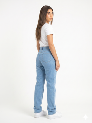 Straight Fit Light Blue Casual Jeans