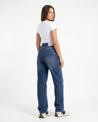 Straight Blue Casual Jeans