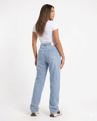 Straight Ice Blue Casual Jeans