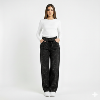 Starlight Wide leg Dark Grey Casual Jeans