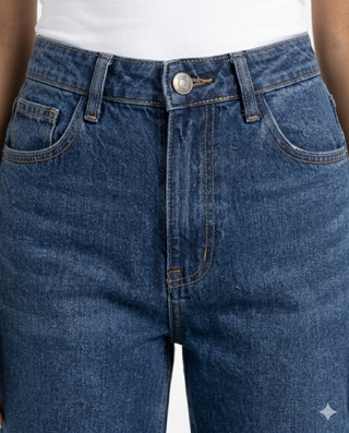 Straight Blue Casual Jeans