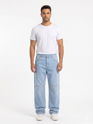 Super Baggy Light Blue Casual Jeans