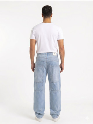 Super Baggy Light Blue Casual Jeans