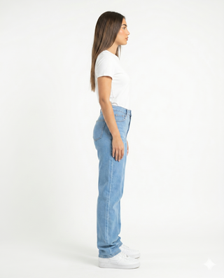 Straight Fit Light Blue Casual Jeans